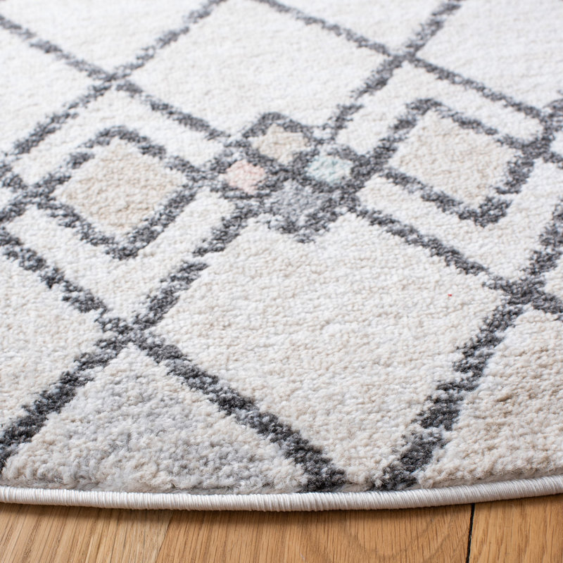 Ivory Elegance 4' x 6' Hand-Knotted Synthetic Rectangular Rug