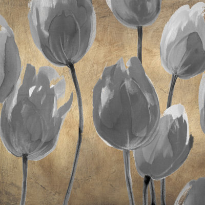 Grey Tulips I by Luca Villa - Wrapped Canvas Art Prints
