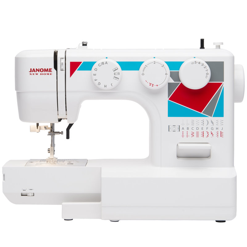White Computerized Sewing Machine with Automatic Needle Threader
