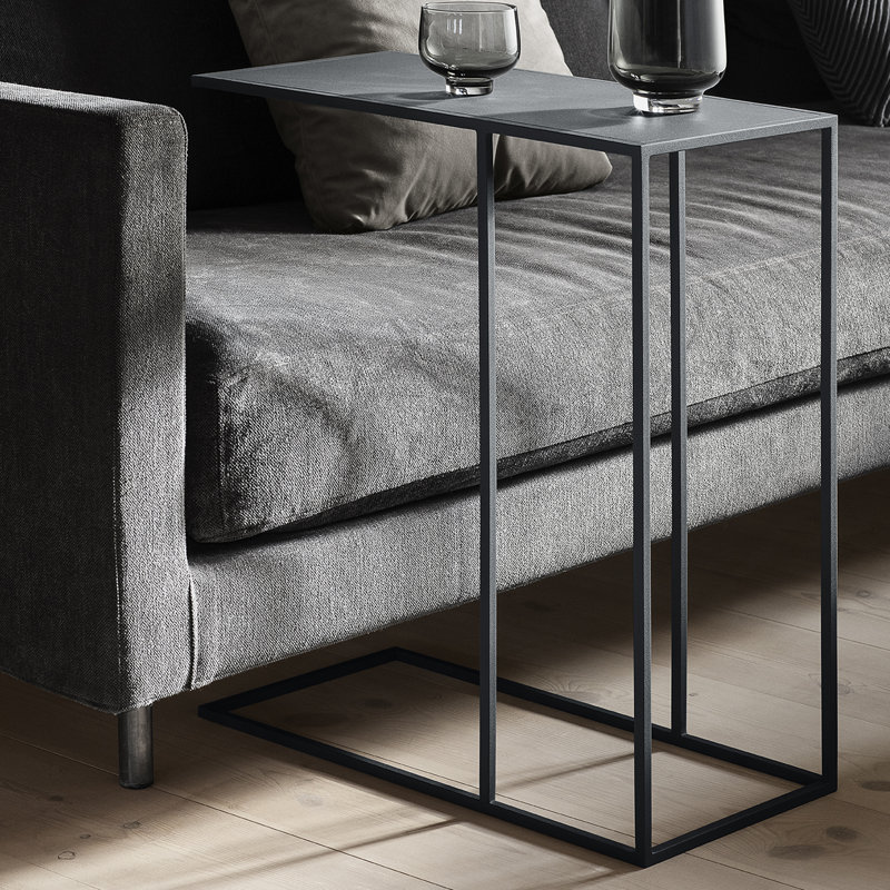Fera Frame End Table, Light Gray