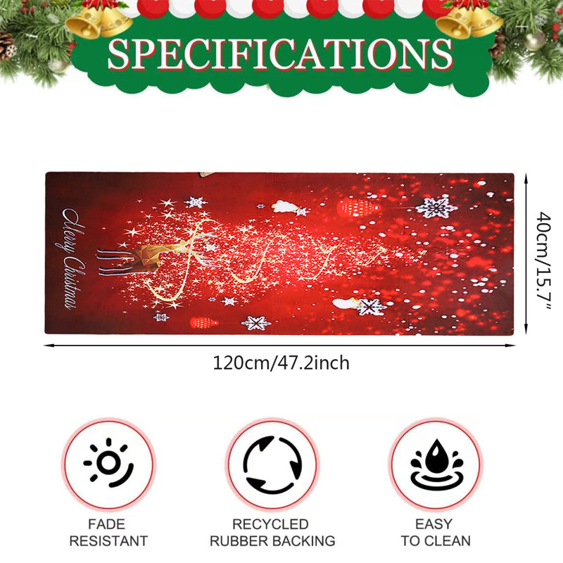 Tapis intérieur / extérieur Jitze, Tapis de couloir 1 pi 4 po x 3 pi 11 po