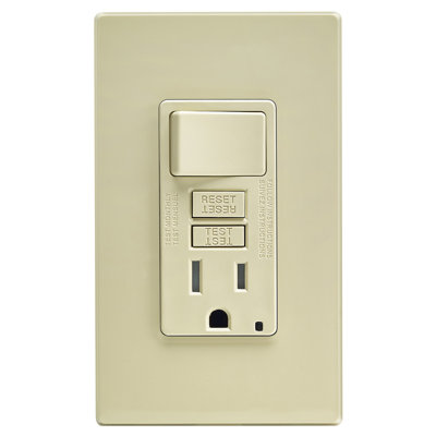 Leviton SmartlockPro 15 Amp 125 Volt Ivory GFCI Outlet 5-15R 1 Pack