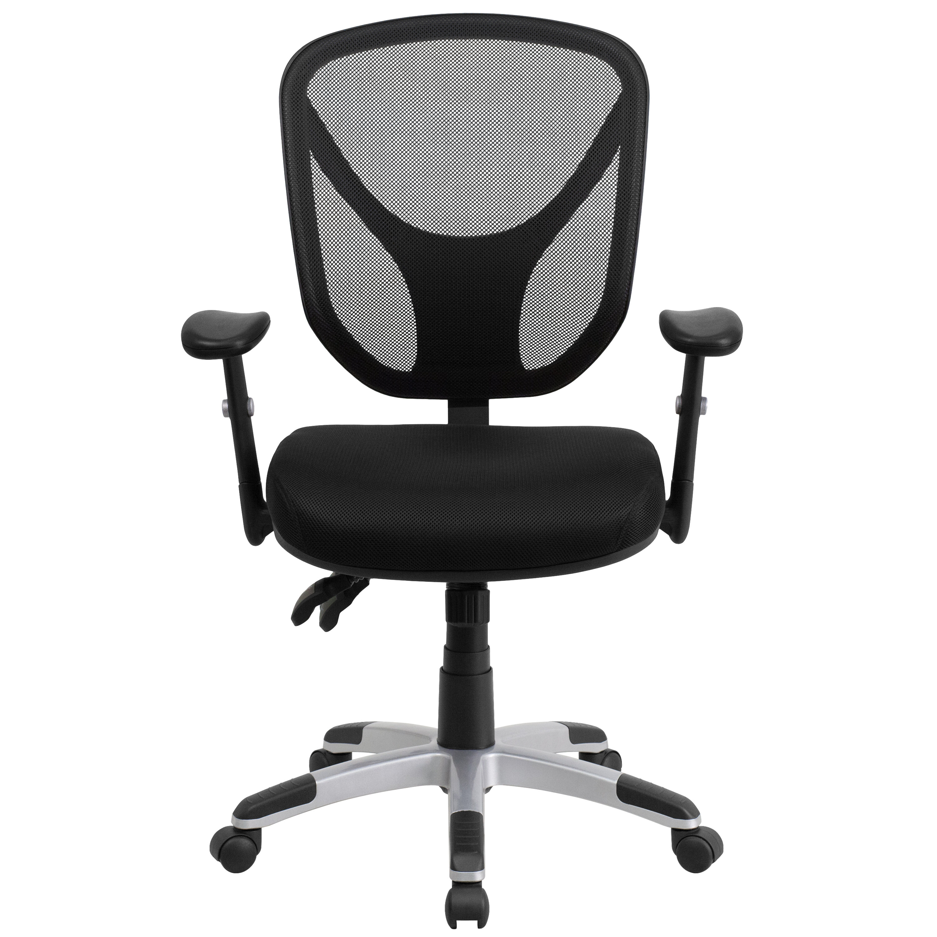 Home Office Chair Mesh Desk Chair Computer Chair with Lumbar Support Flip  Up Arms Ergonomic Chair Adjustable Swivel Rolling Executive Mid Back Task