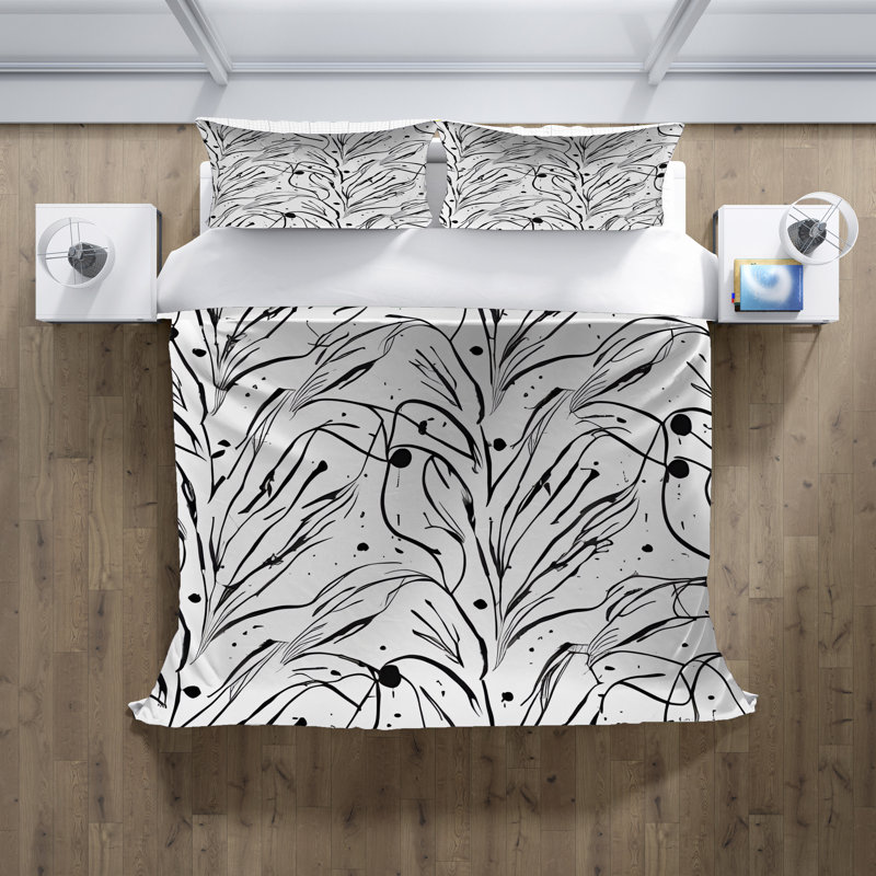 Polyester Abstract Duvet Cover, King Duvet Cover + 2 King Shams