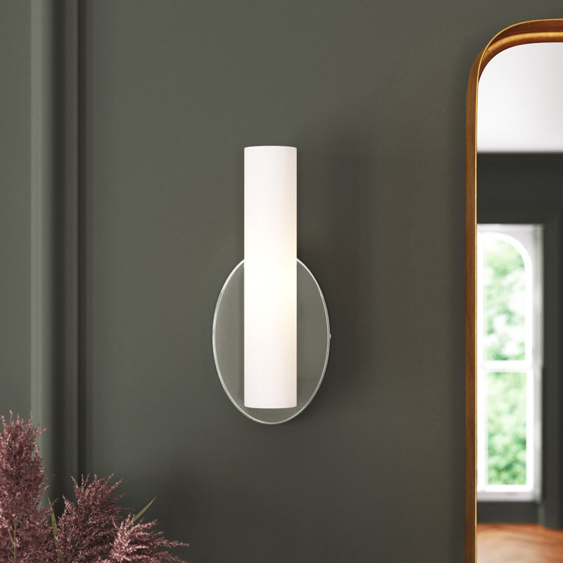 Delphine 1 - Light Dimmable Flush Mounted Sconce, Brushed Nickel
