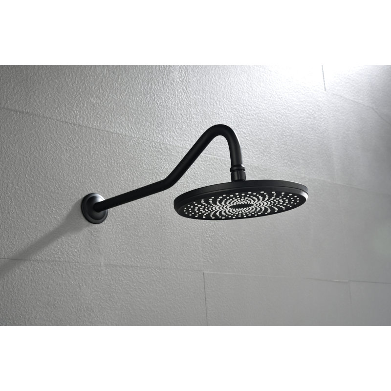 Matte Black Stainless Steel Shower Arm, Strong And , Simple Installation Cleanup Job Arm In Steel, Easy Maintenance Manner