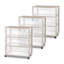 Chariot de rangement large à 3 tiroirs Sterilite, organisation en plastique, gris, paquet de 3