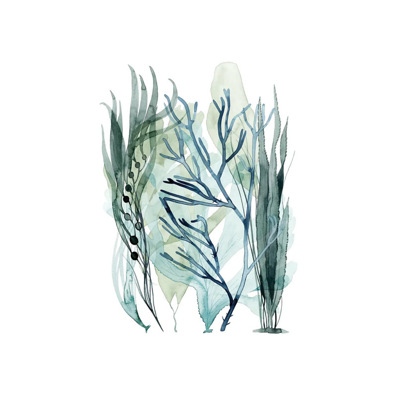 Sea Leaves III by Grace Popp - Wrapped Canvas Painting, 101.6 cm H x 66.04 cm W x 1.91 cm D
