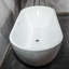 Baignoire de trempage autoportante en acrylique Ty avec trop-plein et drain chromés
