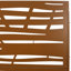 Écran d'intimité en métal l 76 "H48" - Brun pour terrasse de patio intérieur et extérieur