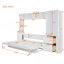 Lit escamotable double avec placard et tiroirs