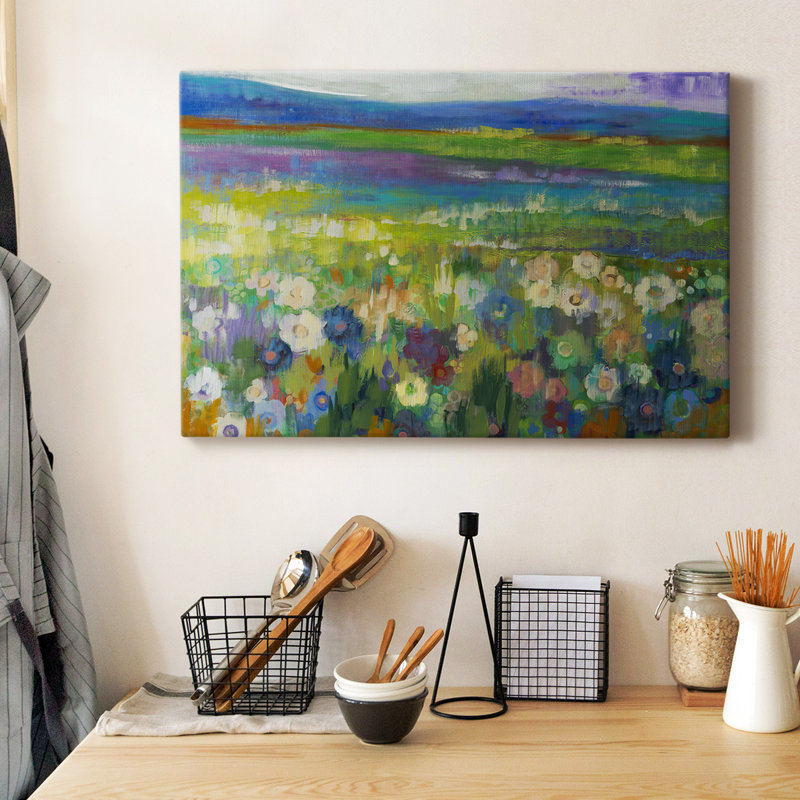 Flowerfields Premium Gallery Wrapped Canvas - Ready to Hang, 18" H x 27" W