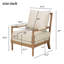 Chaises d'appoint en bois d'hévéa, chaise de ferme moderne rembourrée beige pour la maison