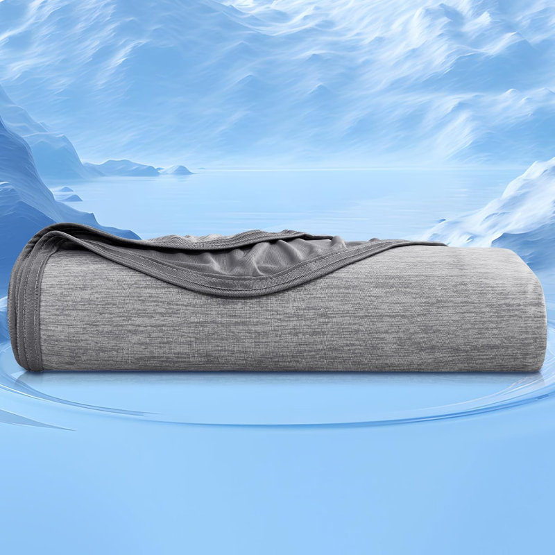 Couverture légère et rafraîchissante pour les dormeurs chauds, couverture confortable de luxe pour lit ou canapé, jeté réversible adapté pour le printemps et l'été