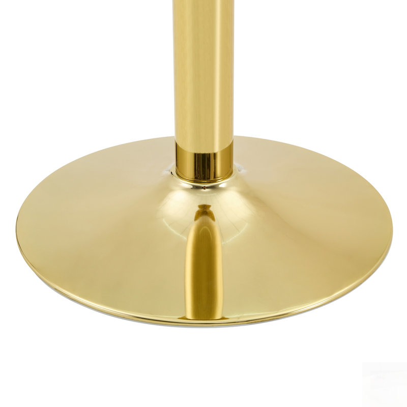 Verre rond Xavia avec base en métal, Doré