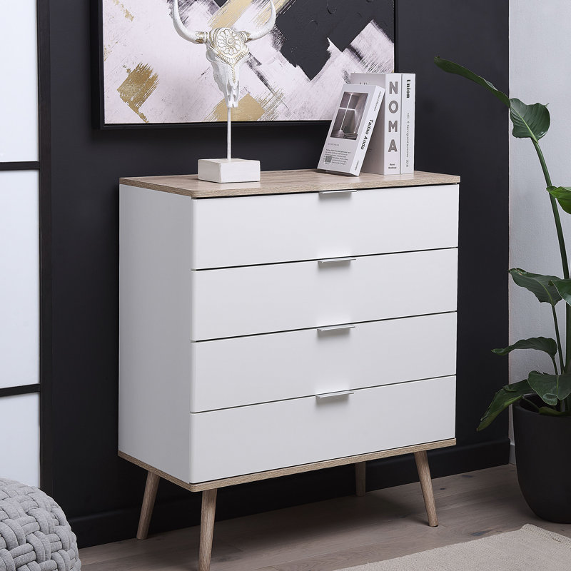 Walpi 4 Drawer 79cm W Chest of Drawers, White