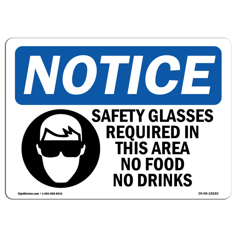 Safety Glasses Required in This Sign