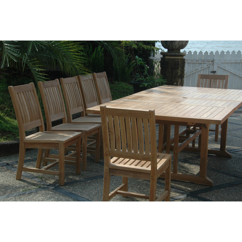 Ensemble repas 9 pièces teck Sahara