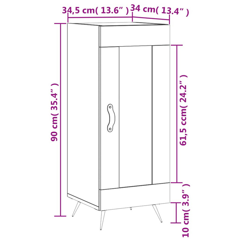 Digrazia 34cm Sideboard, White