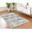 2' X 5' Grey Damask Area Rug