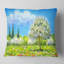 Oreiller de l’arbre à motif aquarelle paysager de différentes saisons-30166907-30166903