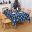 Nappe de Noël à motifs de flocons de neige – Polyester lavable, usage intérieur/extérieur – Idéale pour la table, la cuisine et la décoration des fêtes-1123069866-1123069869
