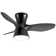 Sirius Indoor Black Flush Mount Ceiling Fan With LED Light Bulbs With Remote Control