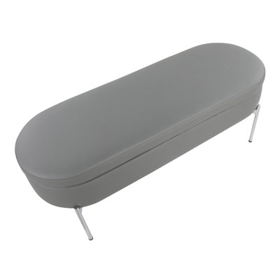 Banc de rangement en similicuir
