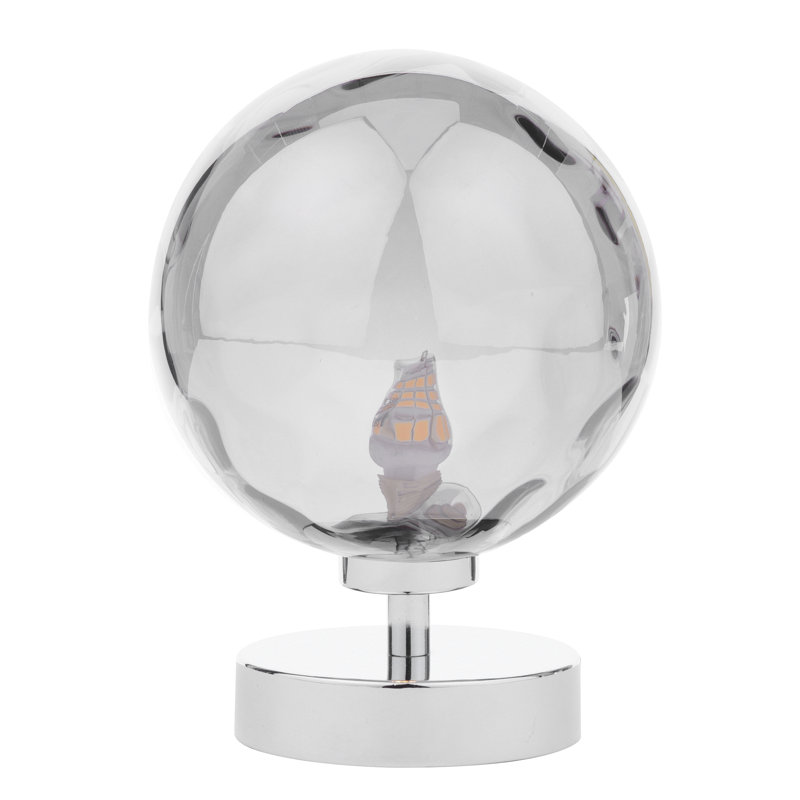 Metal Table Lamp Lamp, Smoke, Chrome