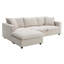 Tissu beige 4 avec canapé-lit modulaire en forme de L pour café, appartement Glamour-1252207941