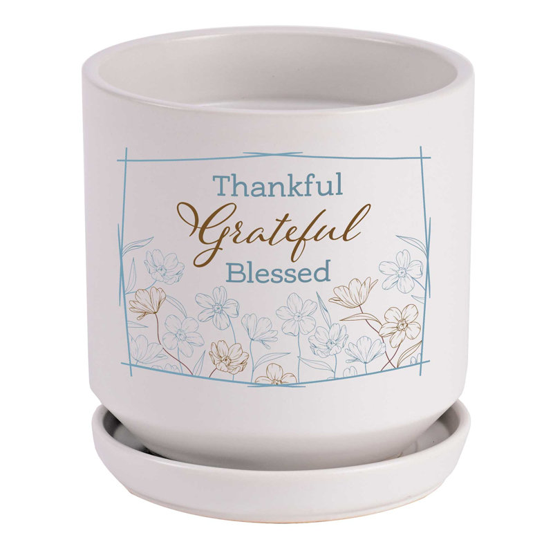 Jardinière «Thankful Grateful Blessed»