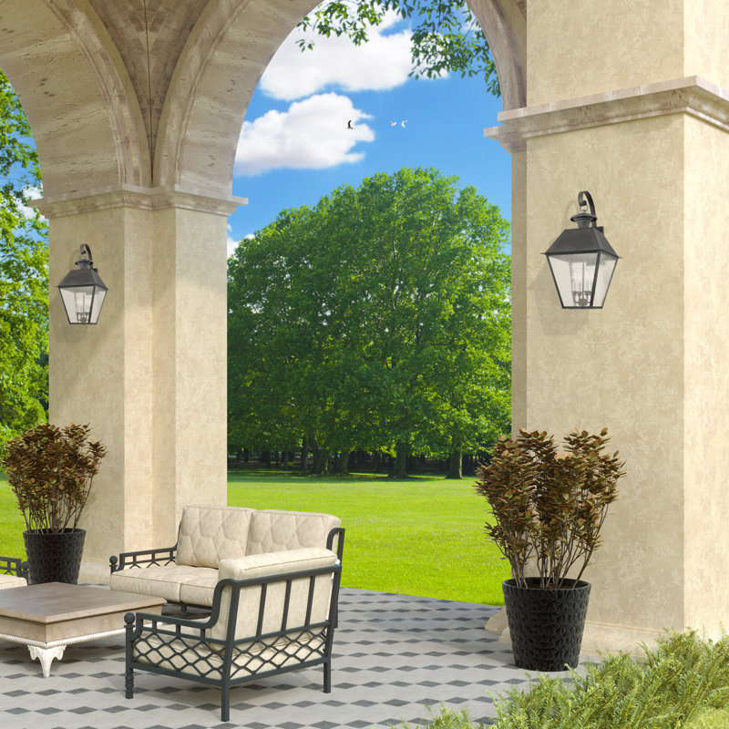 Lanterne murale d'extérieur 4 lumières Pineville, Anthracite