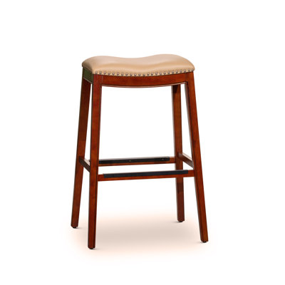 Charming And Durable Bar Stool With Premium Leather Seat For Various Spaces