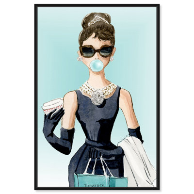 Bubble Gum Jewelry Chewing Gum Shopping Glam Framed On Canvas Graphic Art