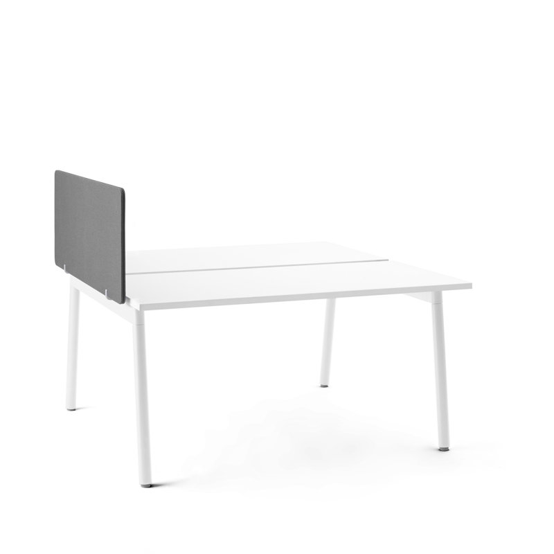 Panneau d'intimité pivotant en tissu, embout, H 17,5 po x L 45 po, Gris foncé