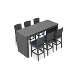 District 7 Piece Sunbrella Bar Height Dining Set With Cushion