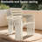 Outdoor Patio Of 5 Pieces: 4 Stackable Chairs And A 40.6" Round Table With Adjustable Umbrella Hole, Design, Casual Look Pieces Dining Collection For Lawn Deck, Metal Spliced Slatted Table, - Rust-1252233400
