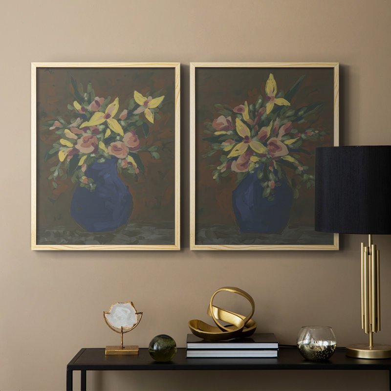 «Dark Bouquet I», reproduction encadrée de qualité supérieure - prête à être accrochée - aucun clou requis - aucun clou requis