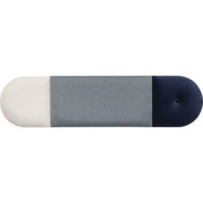 Malwae 11.8"" x 47.2"" Upholstered Wall Paneling in Navy Blue/Grey