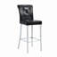 Ensemble de 2 tables de bar et tabourets de bar à hauteur fixe en verre Modern-734360753-734360754