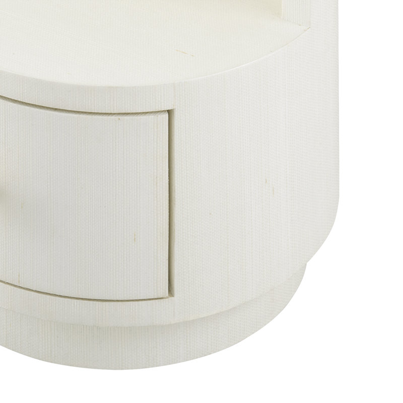 Aaron 2-Drawer End Table, Sand White