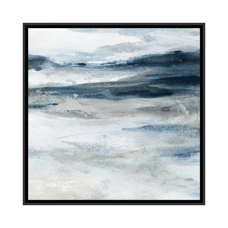 Reproduction d'art sur toile tendue "Ocean C Courants" par Carol Robinson, Toile avec cadre noir