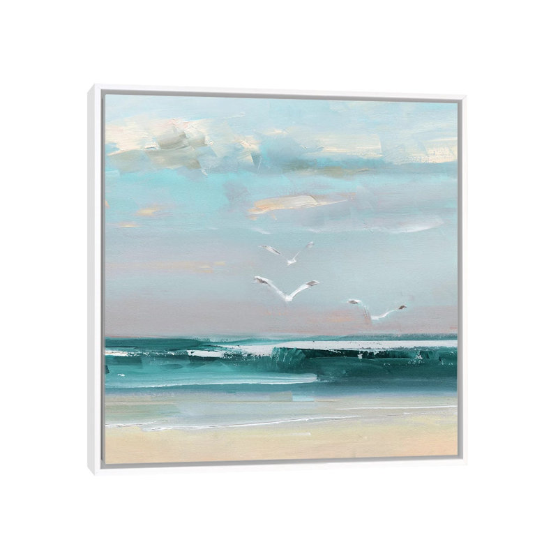 «Summer Soar» par Sally Swatland - reproduction d'art, Pas de tapis, H 37 po x l 37 po x P 1,5 po, Toile blanche encadrée