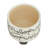 S/2 CERAMIC 6/8" SCRIBBLE FOOTED PLANTER, BEIGE