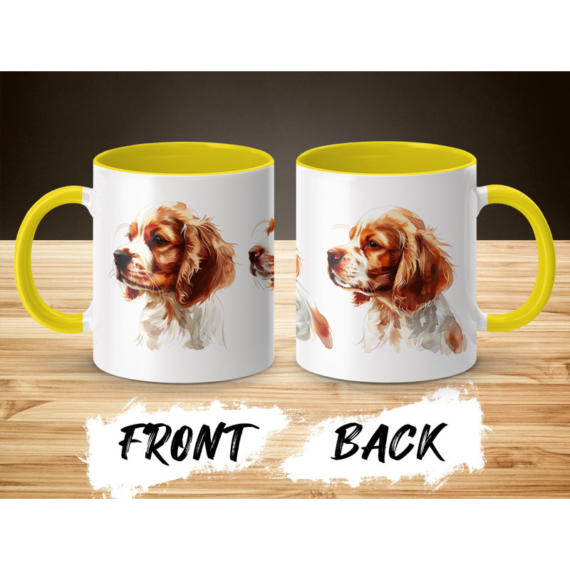 Springer Spaniel Watercolor Design 11oz Coffee Mug, 3