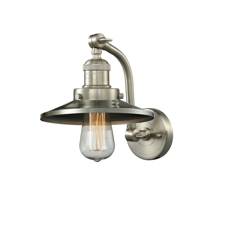 Clintonpark Armed Sconce, LED, Brushed Satin Nickel, Brushed Satin Nickel