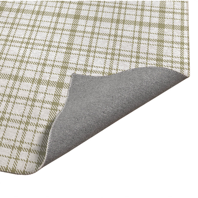 Tapis de bureau léger à carreaux Liz, L 7 pi x L 5 pi, Taupe