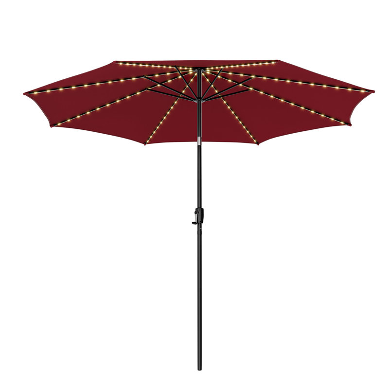 Cayuga 120'' Lighted Market Umbrella, Wine