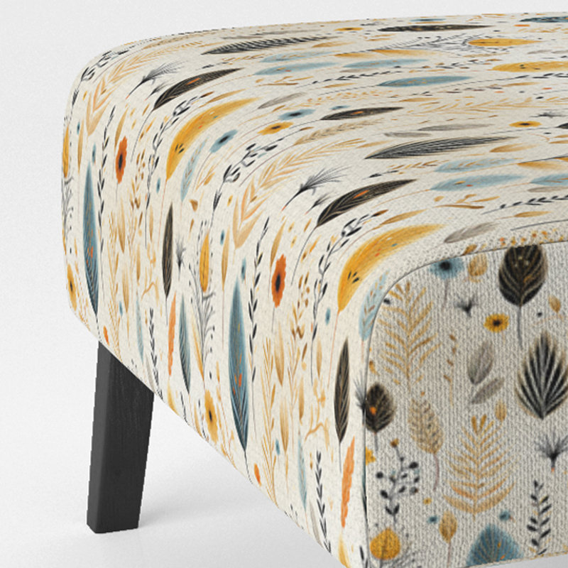 Motif bohème Earthy Elegance - Fauteuil de chambre rembourré, fauteuil d'appoint beige
