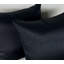 Taies d'oreiller carrées en fausse soie, 61 x 61 cm, noires (lot de 2)-133967391